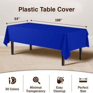 Exquisite 12 Pack Premium Plastic Party Table covers - in Dark Blue